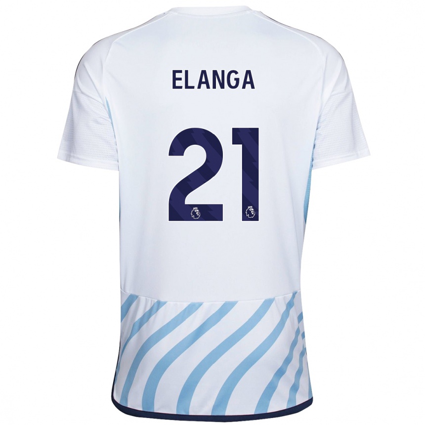 Niño Fútbol Camiseta Anthony Elanga #21 Blanco Azul 2ª Equipación 2023/24 Perú