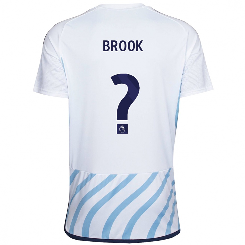 Niño Fútbol Camiseta Will Brook #0 Blanco Azul 2ª Equipación 2023/24 Perú