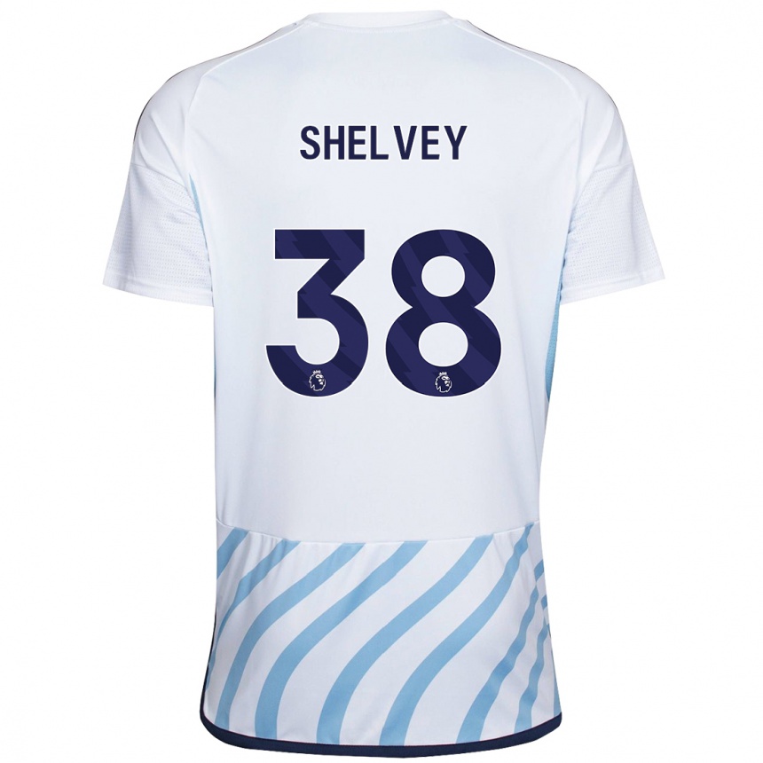 Niño Fútbol Camiseta George Shelvey #38 Blanco Azul 2ª Equipación 2023/24 Perú