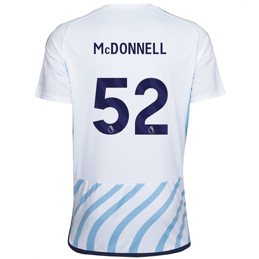 Niño Fútbol Camiseta Jamie Mcdonnell #52 Blanco Azul 2ª Equipación 2023/24 Perú