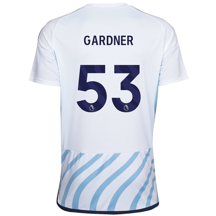 Niño Fútbol Camiseta Joe Gardner #53 Blanco Azul 2ª Equipación 2023/24 Perú