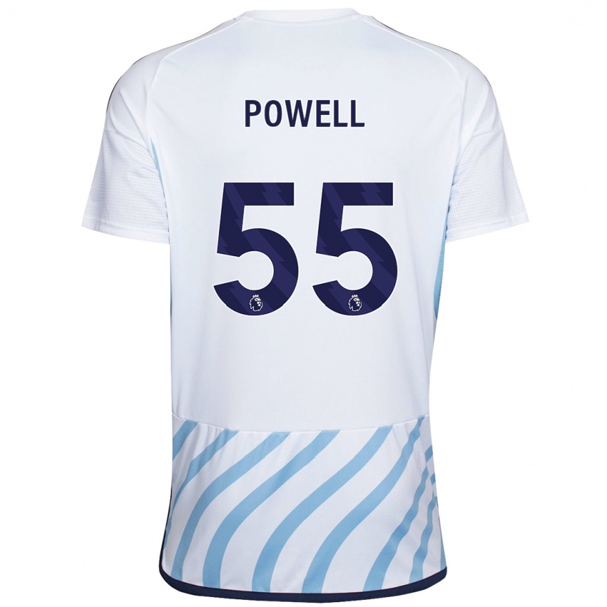 Niño Fútbol Camiseta Josh Powell #55 Blanco Azul 2ª Equipación 2023/24 Perú