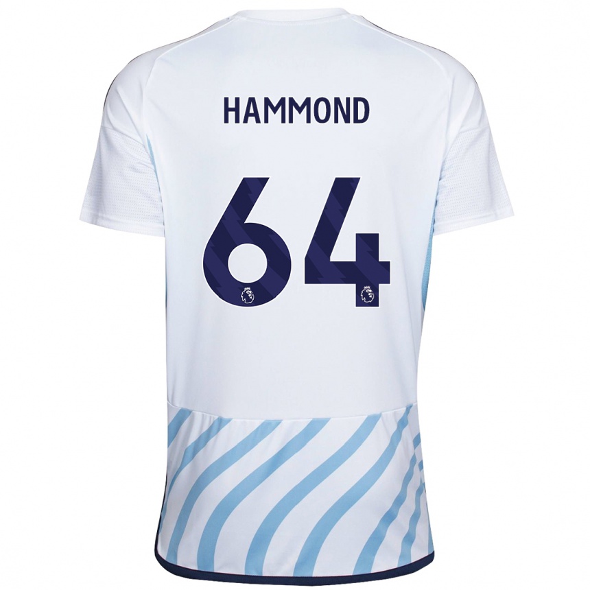 Niño Fútbol Camiseta Ben Hammond #64 Blanco Azul 2ª Equipación 2023/24 Perú