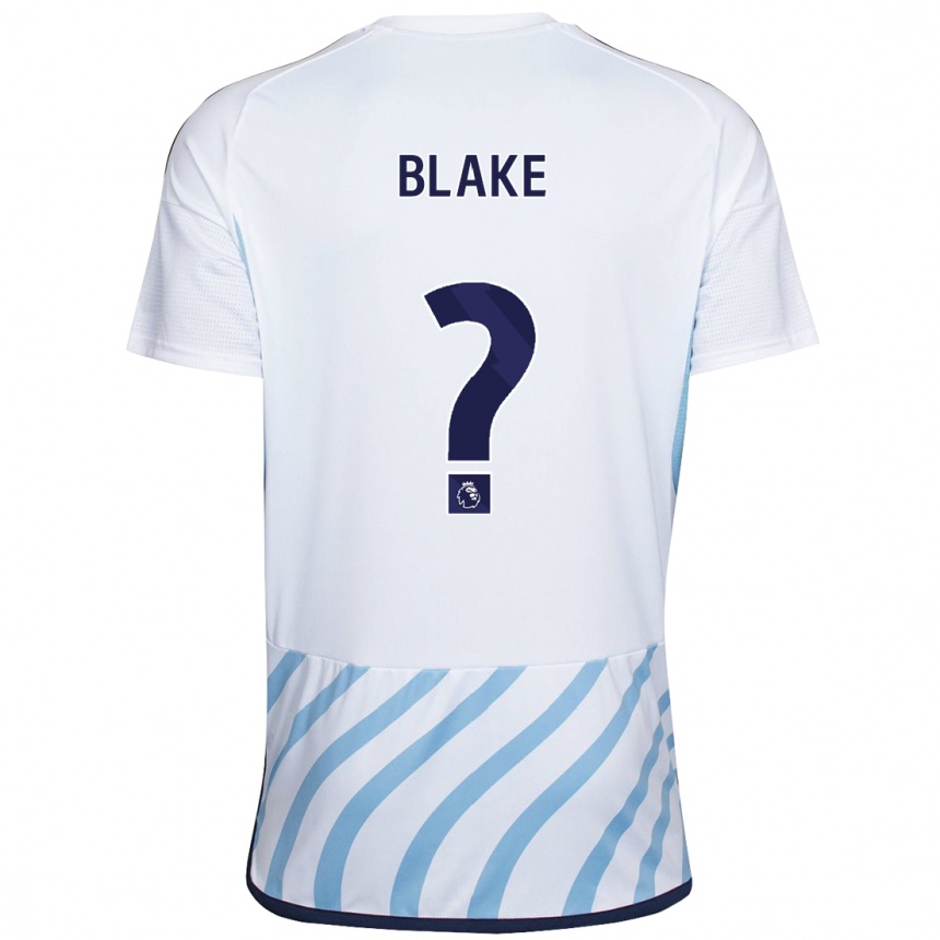 Niño Fútbol Camiseta Zyan Blake #0 Blanco Azul 2ª Equipación 2023/24 Perú