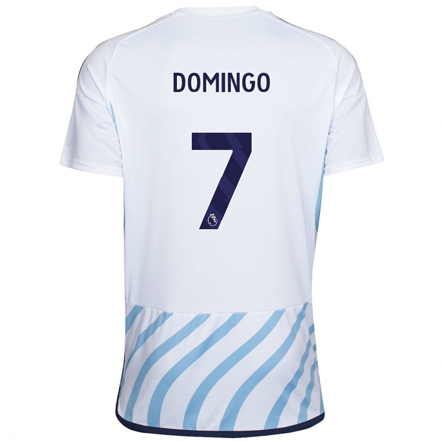 Niño Fútbol Camiseta Sophie Domingo #7 Blanco Azul 2ª Equipación 2023/24 Perú