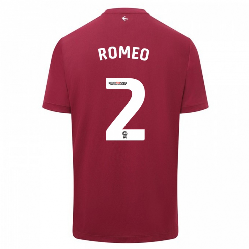 Niño Fútbol Camiseta Mahlon Romeo #2 Rojo 2ª Equipación 2023/24 Perú