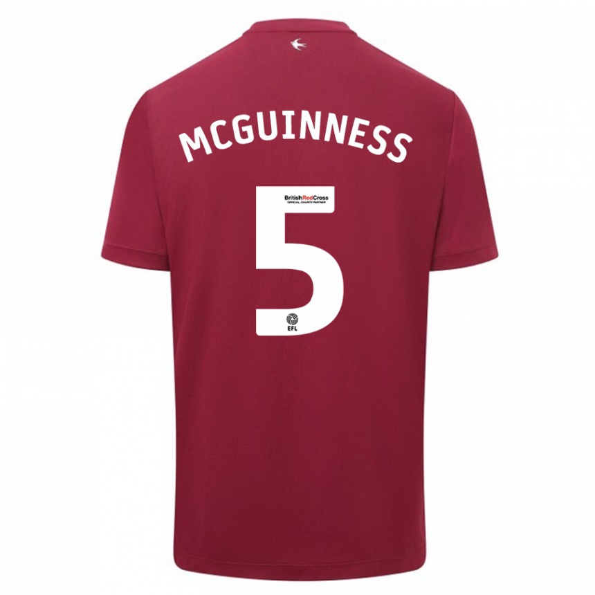 Niño Fútbol Camiseta Mark Mcguinness #5 Rojo 2ª Equipación 2023/24 Perú