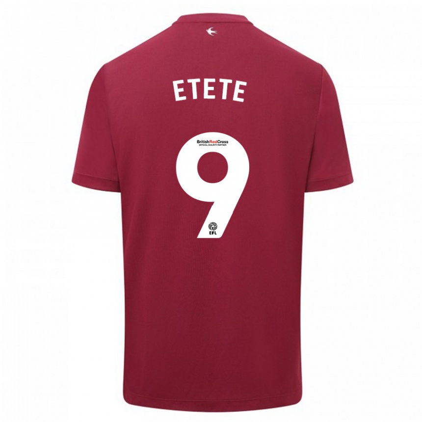 Niño Fútbol Camiseta Kion Etete #9 Rojo 2ª Equipación 2023/24 Perú