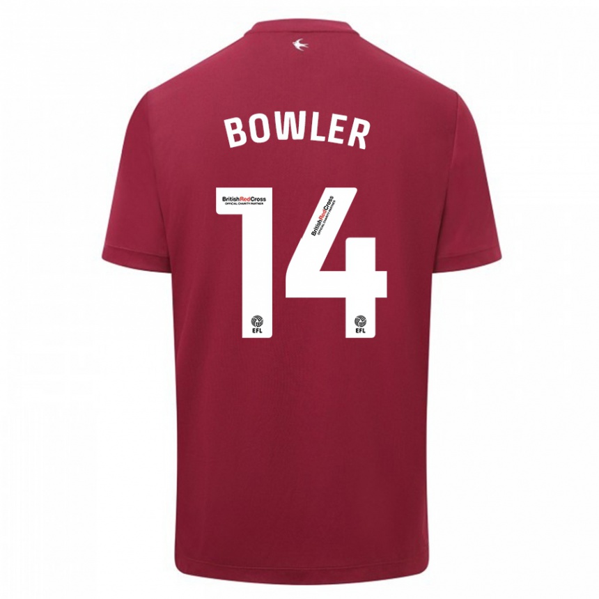 Niño Fútbol Camiseta Josh Bowler #14 Rojo 2ª Equipación 2023/24 Perú