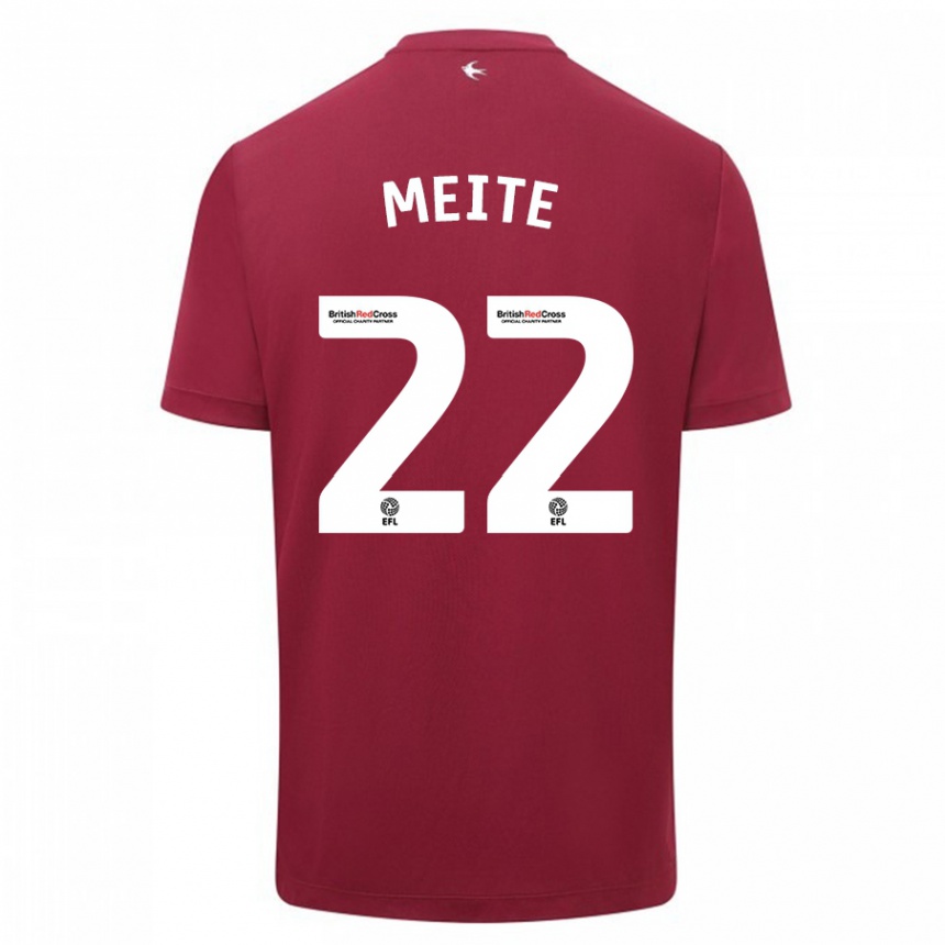 Niño Fútbol Camiseta Yakou Méïté #22 Rojo 2ª Equipación 2023/24 Perú