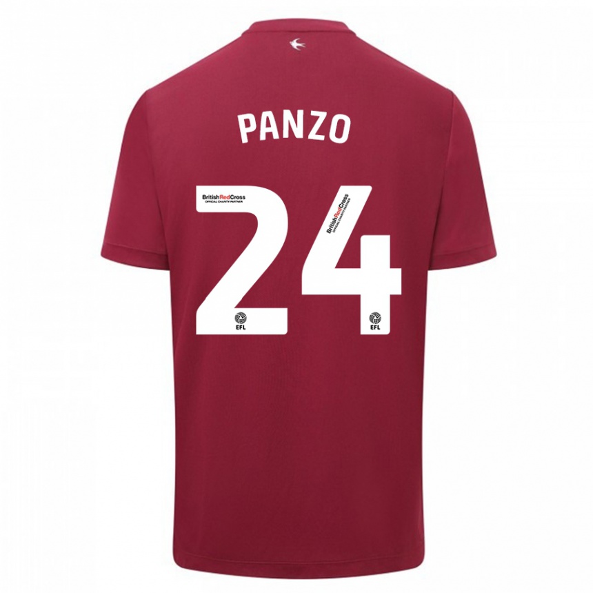 Niño Fútbol Camiseta Jonathan Panzo #24 Rojo 2ª Equipación 2023/24 Perú