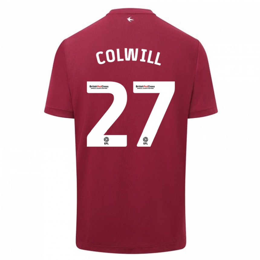 Niño Fútbol Camiseta Rubin Colwill #27 Rojo 2ª Equipación 2023/24 Perú