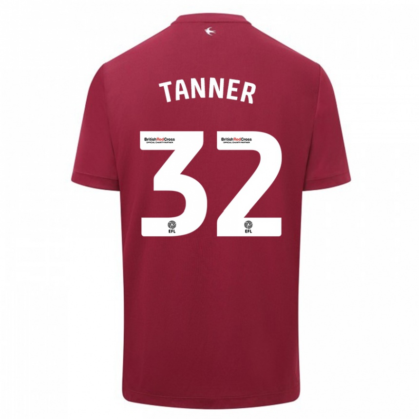 Niño Fútbol Camiseta Ollie Tanner #32 Rojo 2ª Equipación 2023/24 Perú