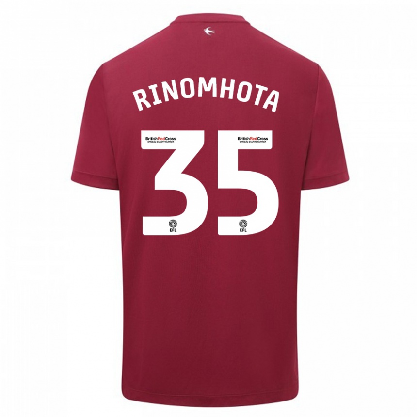 Niño Fútbol Camiseta Andy Rinomhota #35 Rojo 2ª Equipación 2023/24 Perú