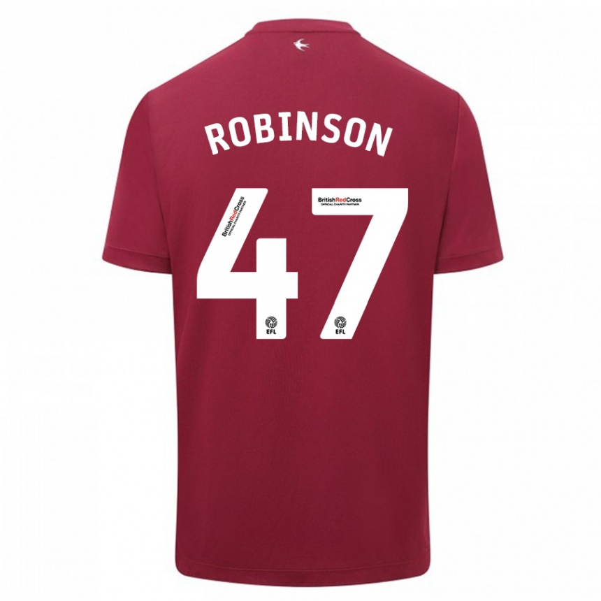 Niño Fútbol Camiseta Callum Robinson #47 Rojo 2ª Equipación 2023/24 Perú