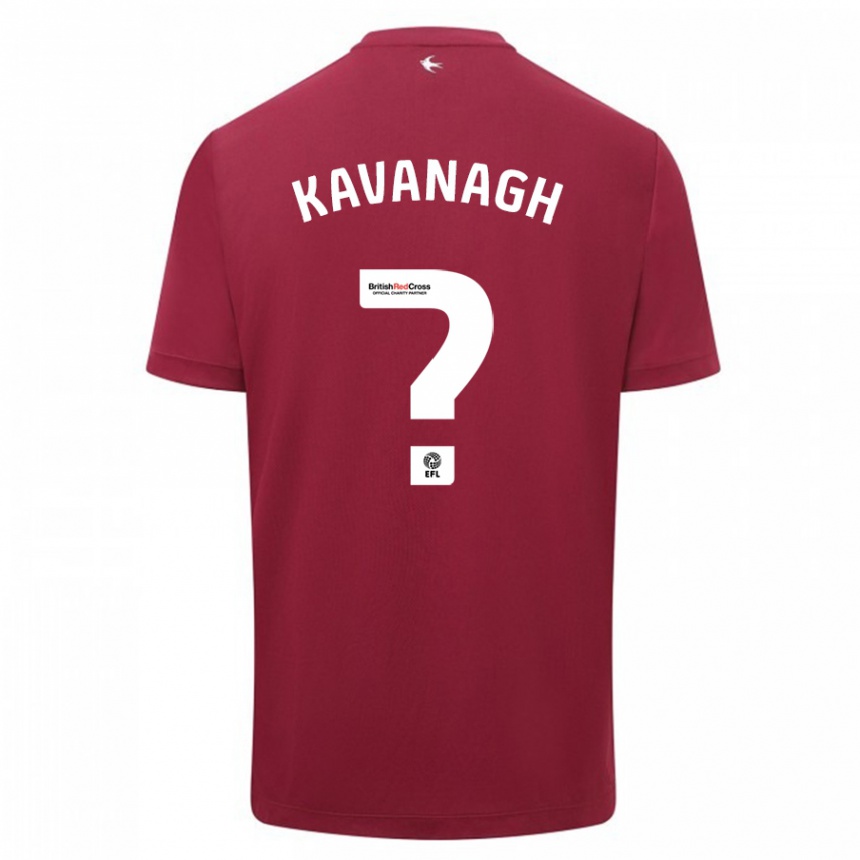 Niño Fútbol Camiseta Ryan Kavanagh #0 Rojo 2ª Equipación 2023/24 Perú