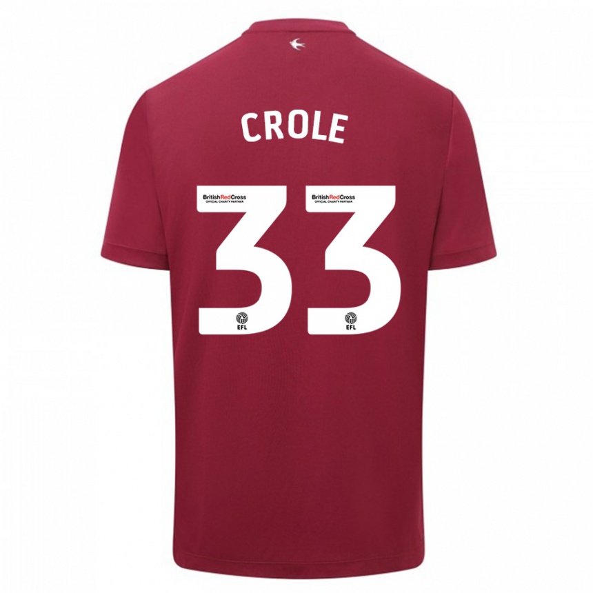 Niño Fútbol Camiseta James Crole #33 Rojo 2ª Equipación 2023/24 Perú