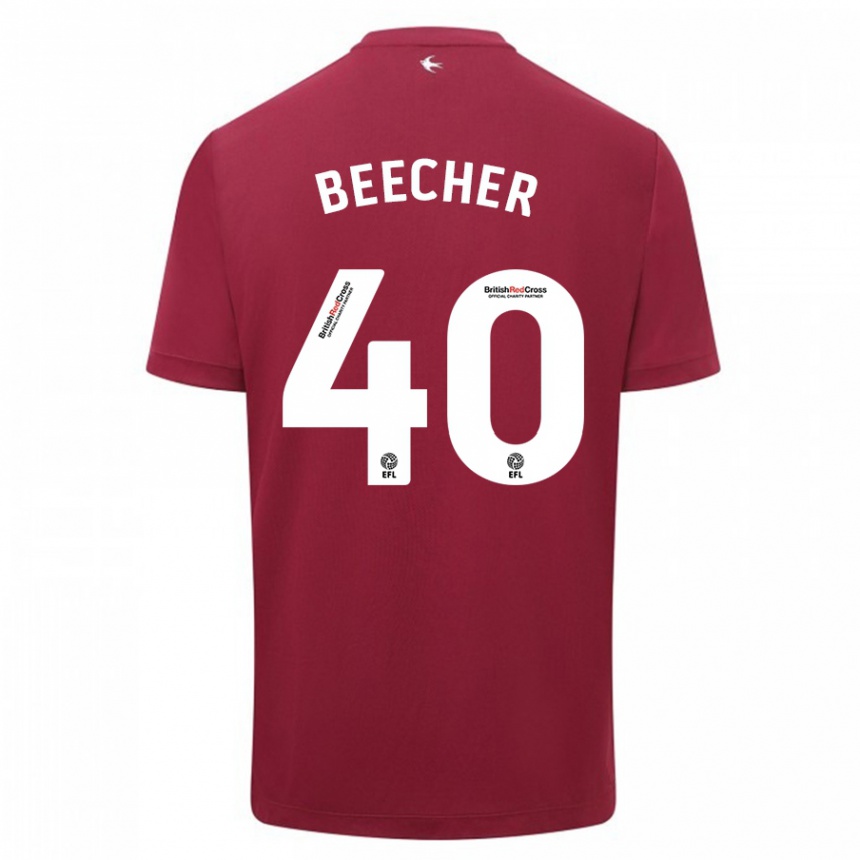 Niño Fútbol Camiseta Josh Beecher #40 Rojo 2ª Equipación 2023/24 Perú