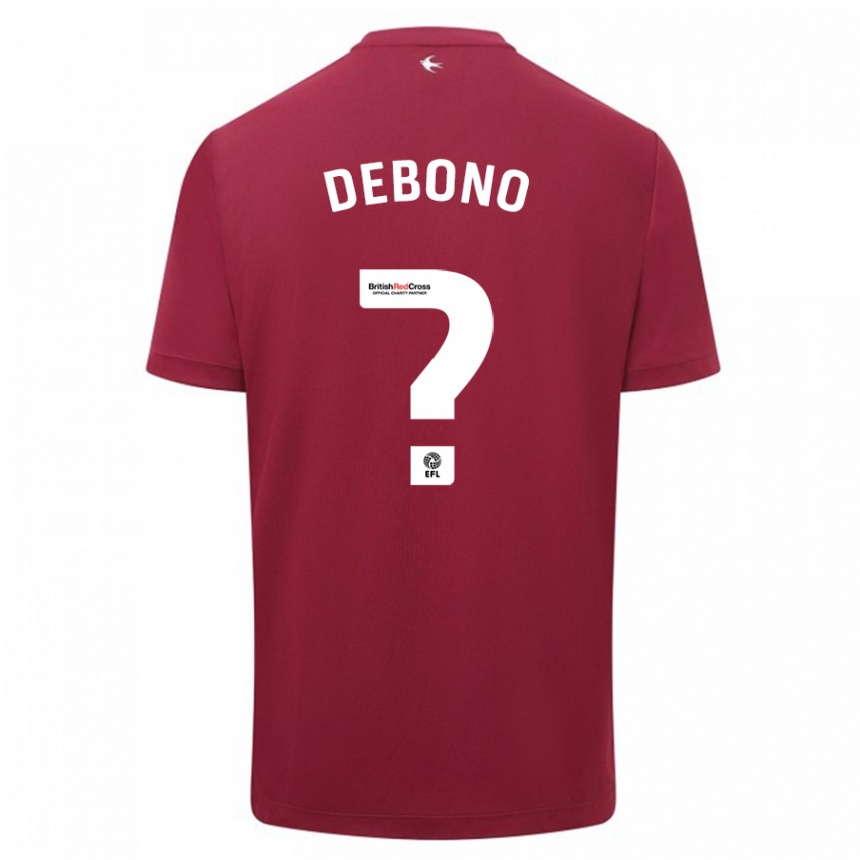 Niño Fútbol Camiseta Alyas Debono #0 Rojo 2ª Equipación 2023/24 Perú