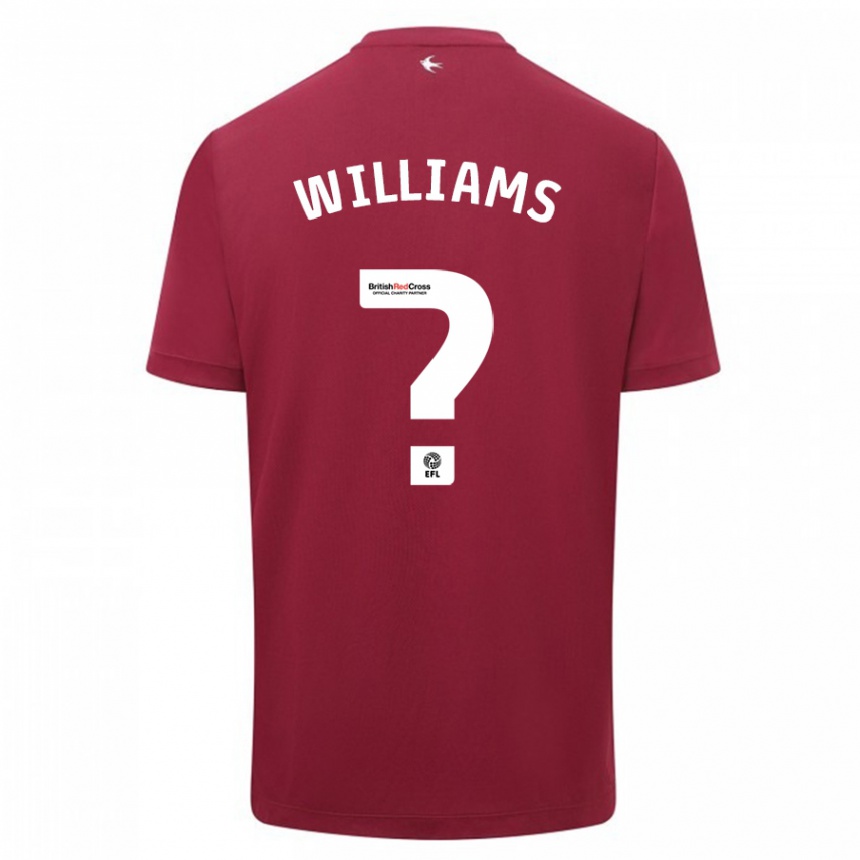 Niño Fútbol Camiseta Noah Williams #0 Rojo 2ª Equipación 2023/24 Perú