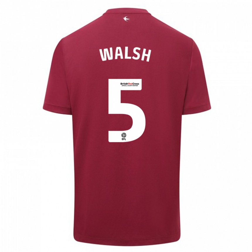 Niño Fútbol Camiseta Siobhan Walsh #5 Rojo 2ª Equipación 2023/24 Perú