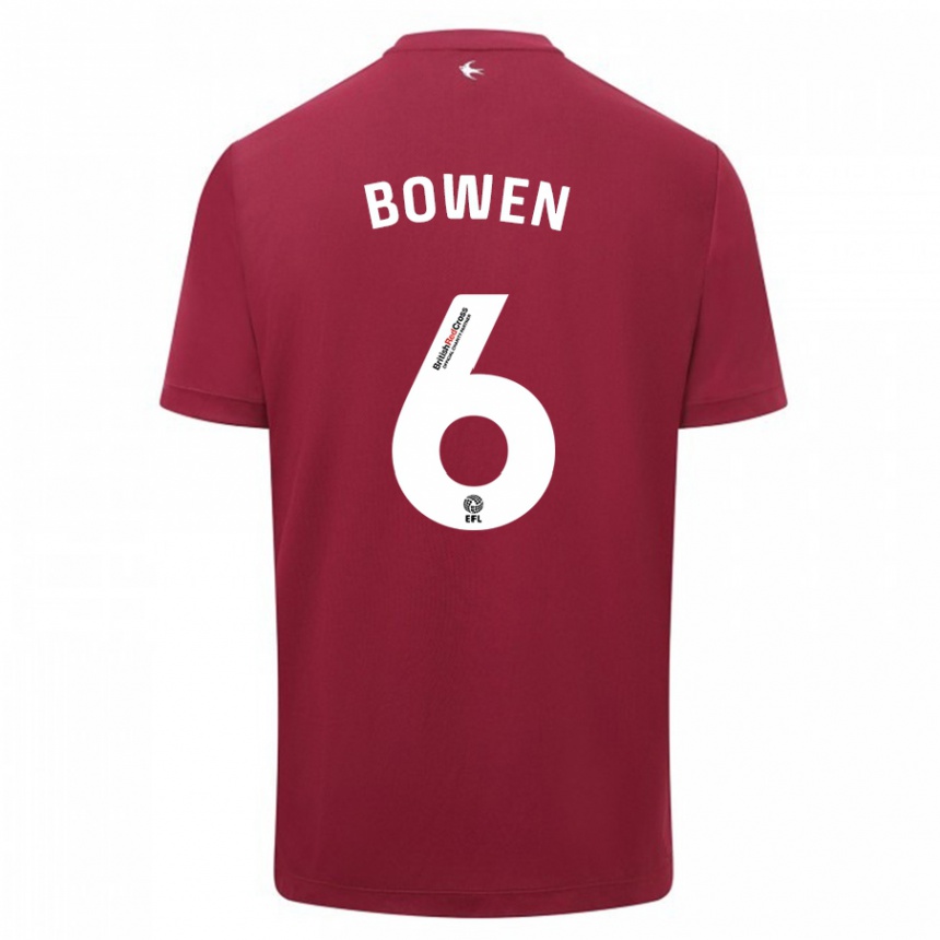 Niño Fútbol Camiseta Megan Bowen #6 Rojo 2ª Equipación 2023/24 Perú