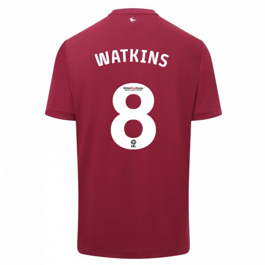 Niño Fútbol Camiseta Seren Watkins #8 Rojo 2ª Equipación 2023/24 Perú