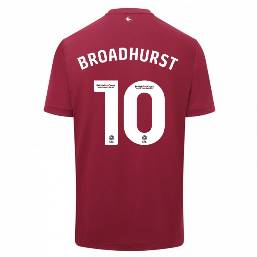 Niño Fútbol Camiseta Danielle Broadhurst #10 Rojo 2ª Equipación 2023/24 Perú