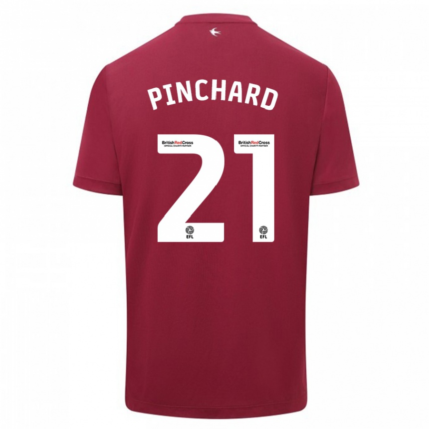 Niño Fútbol Camiseta Cerys Pinchard #21 Rojo 2ª Equipación 2023/24 Perú