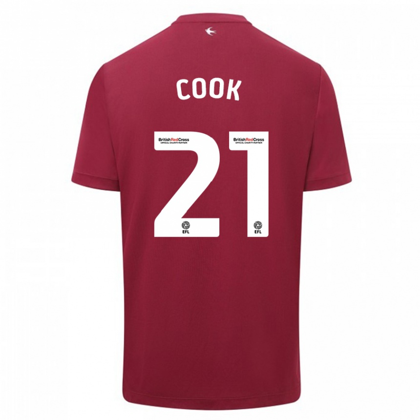 Niño Fútbol Camiseta Mikayla Cook #21 Rojo 2ª Equipación 2023/24 Perú