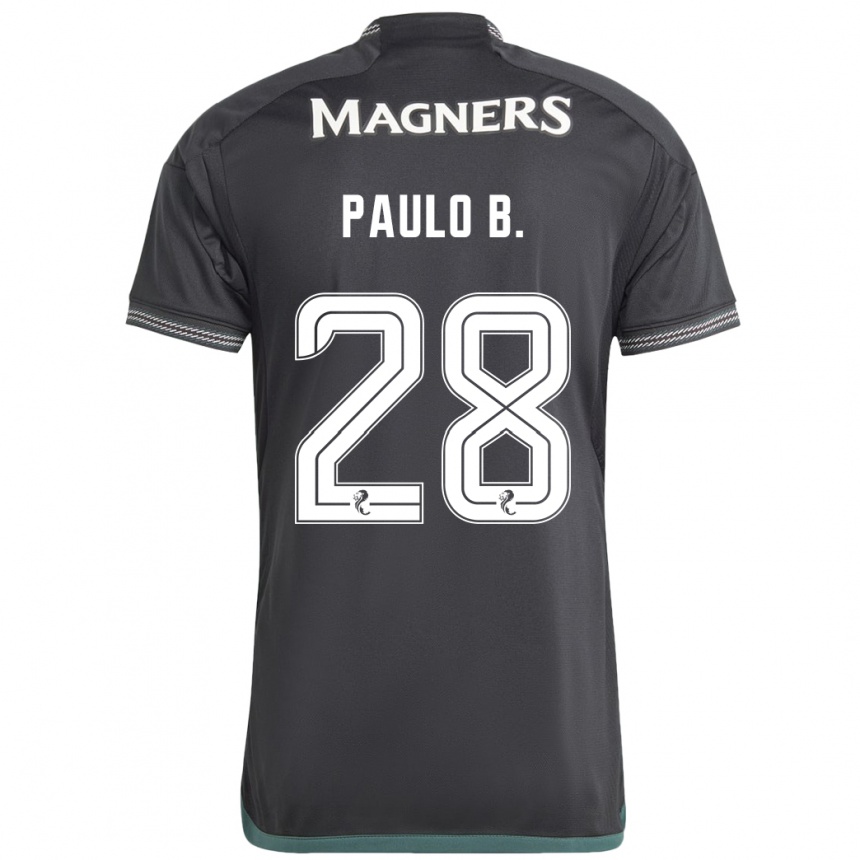 Niño Fútbol Camiseta Paulo Bernardo #28 Negro 2ª Equipación 2023/24 Perú