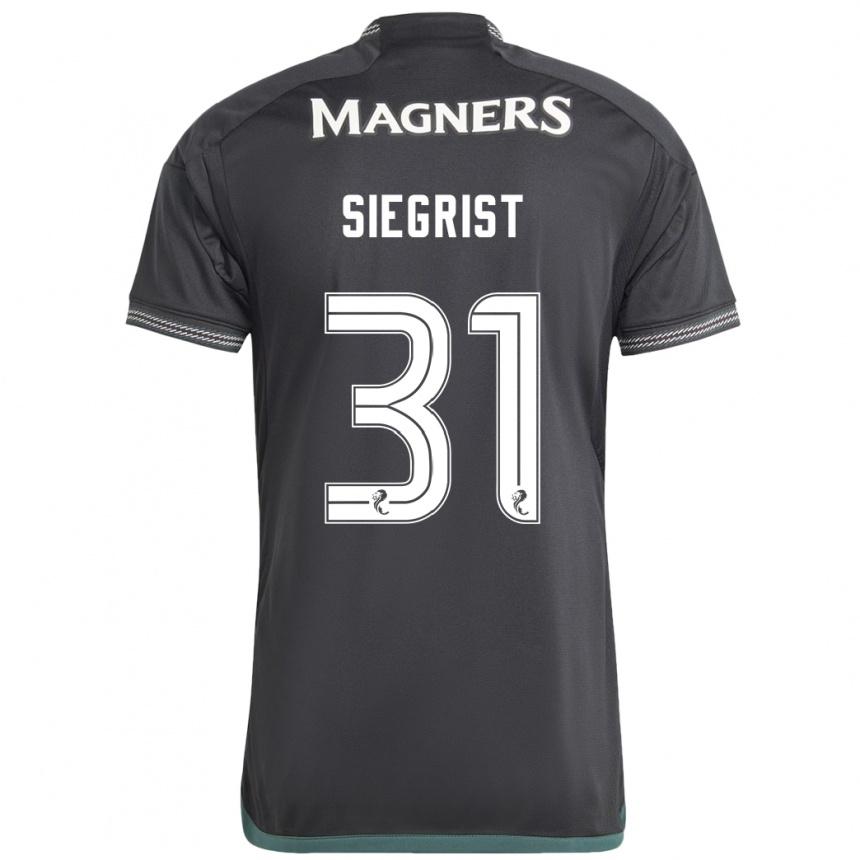 Niño Fútbol Camiseta Benjamin Siegrist #31 Negro 2ª Equipación 2023/24 Perú