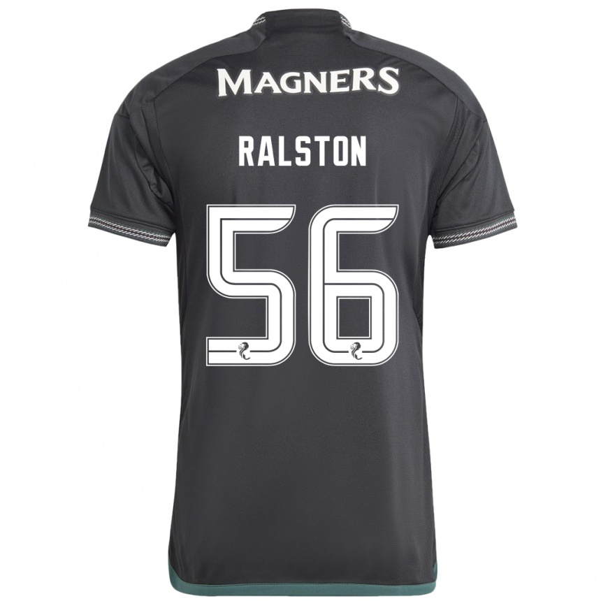 Niño Fútbol Camiseta Anthony Ralston #56 Negro 2ª Equipación 2023/24 Perú