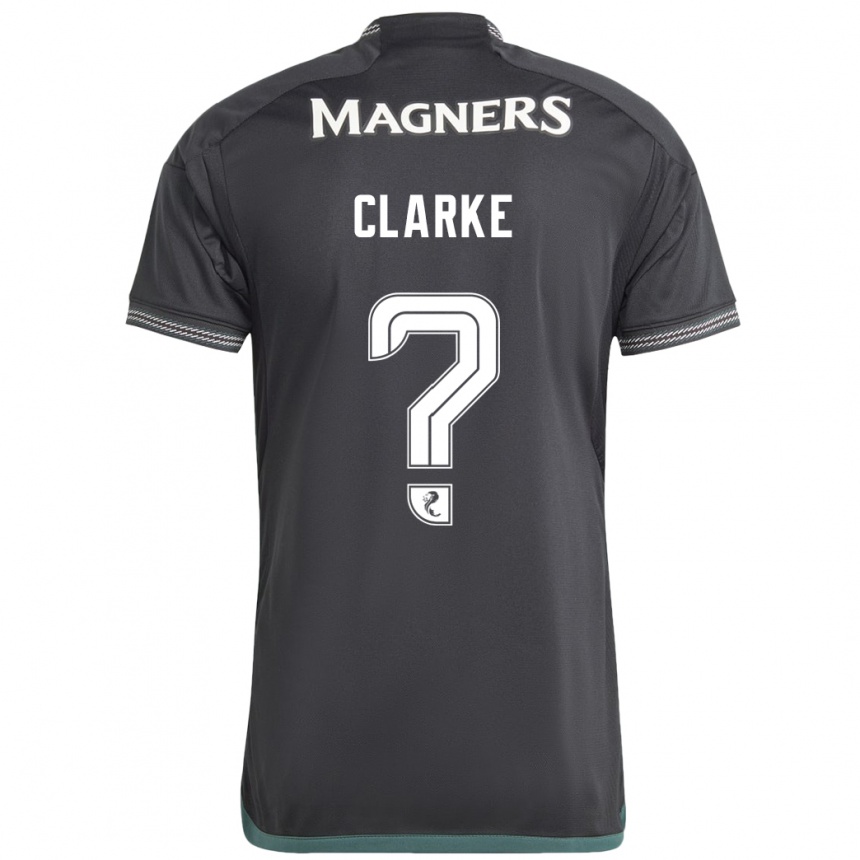 Niño Fútbol Camiseta Josh Clarke #0 Negro 2ª Equipación 2023/24 Perú