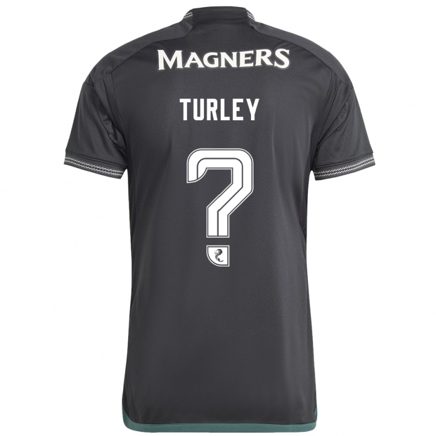 Niño Fútbol Camiseta Francis Turley #0 Negro 2ª Equipación 2023/24 Perú