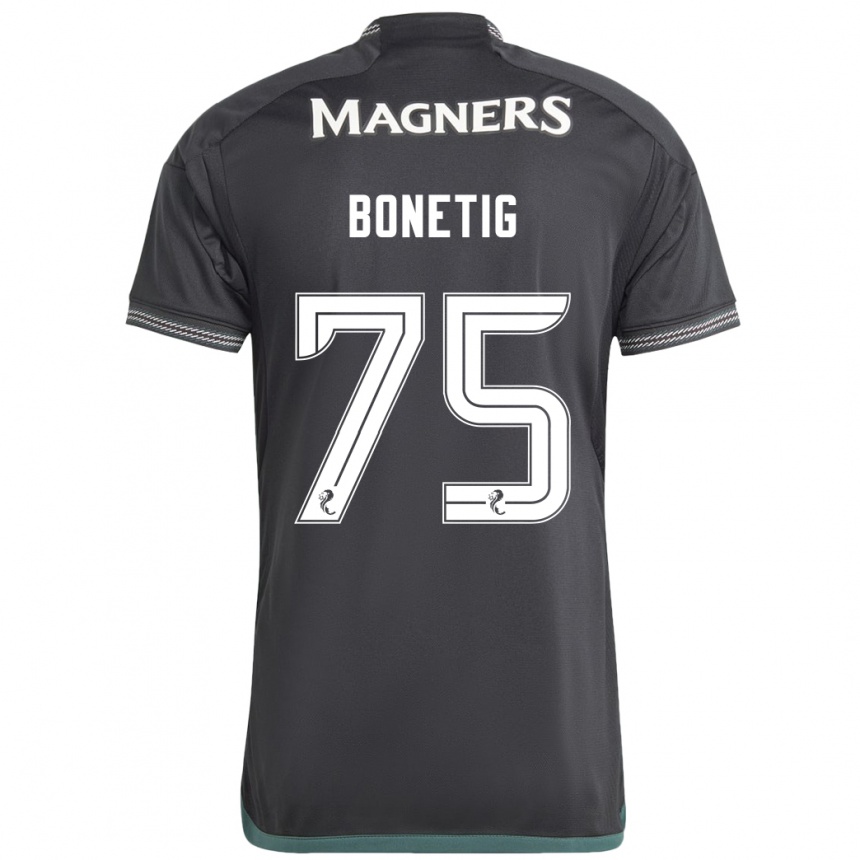 Niño Fútbol Camiseta Liam Bonetig #75 Negro 2ª Equipación 2023/24 Perú