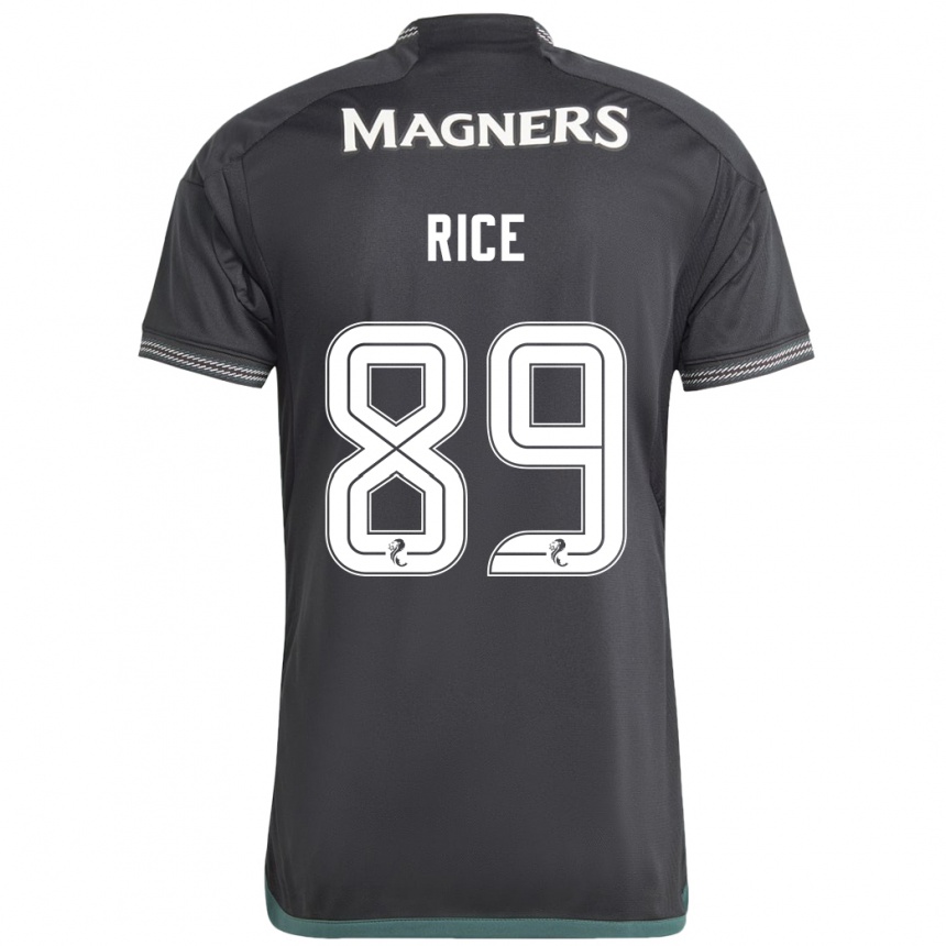 Niño Fútbol Camiseta Aidan Rice #89 Negro 2ª Equipación 2023/24 Perú