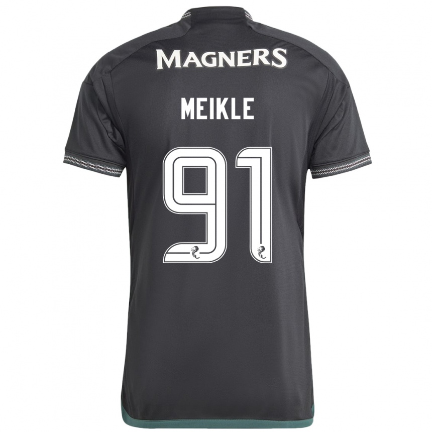 Niño Fútbol Camiseta Jamie Meikle #91 Negro 2ª Equipación 2023/24 Perú