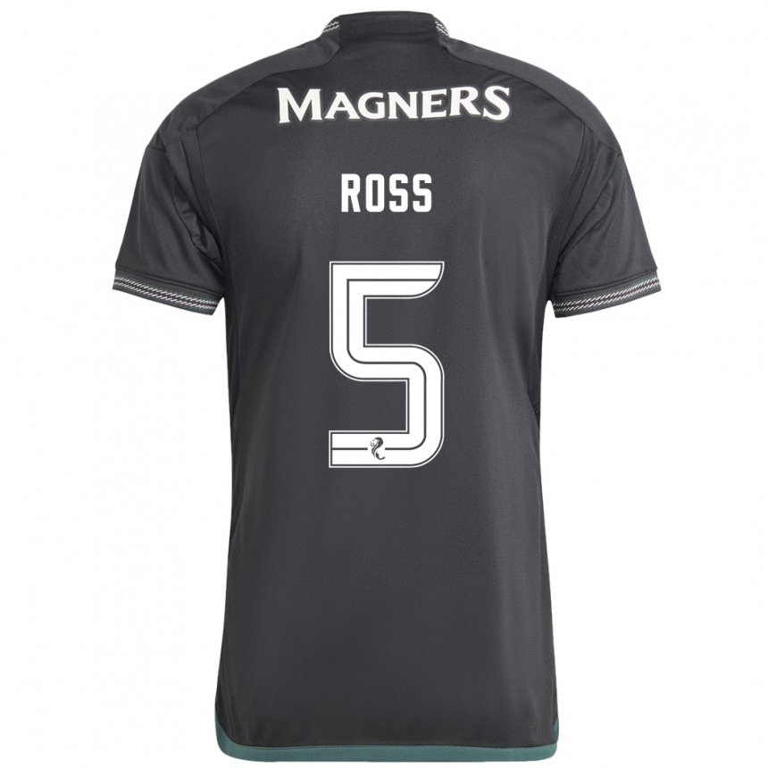 Niño Fútbol Camiseta Natalie Ross #5 Negro 2ª Equipación 2023/24 Perú