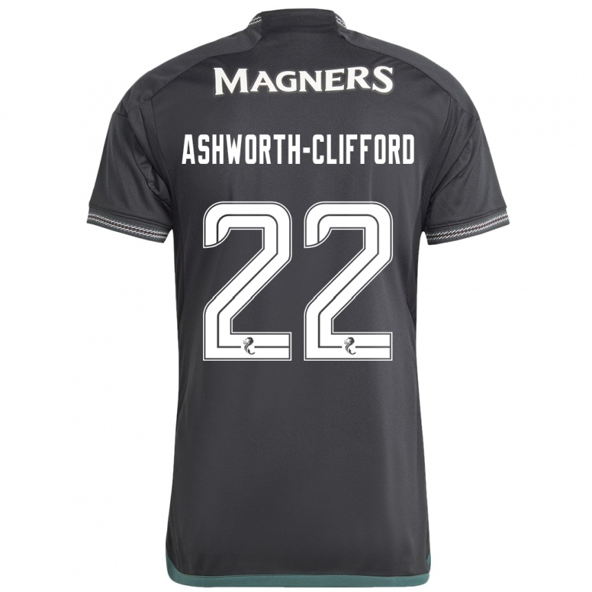 Niño Fútbol Camiseta Lucy Ashworth-Clifford #22 Negro 2ª Equipación 2023/24 Perú