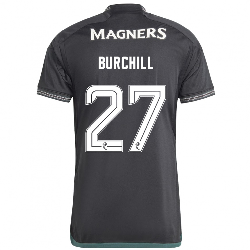 Niño Fútbol Camiseta Tiree Burchill #27 Negro 2ª Equipación 2023/24 Perú