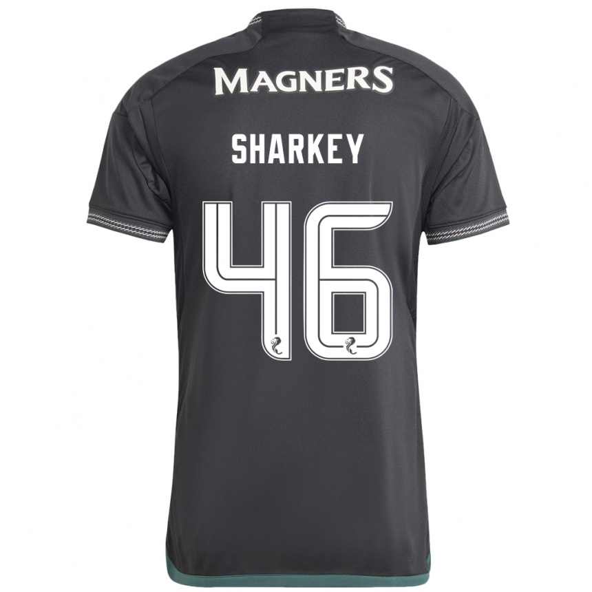 Niño Fútbol Camiseta Amy Sharkey #46 Negro 2ª Equipación 2023/24 Perú