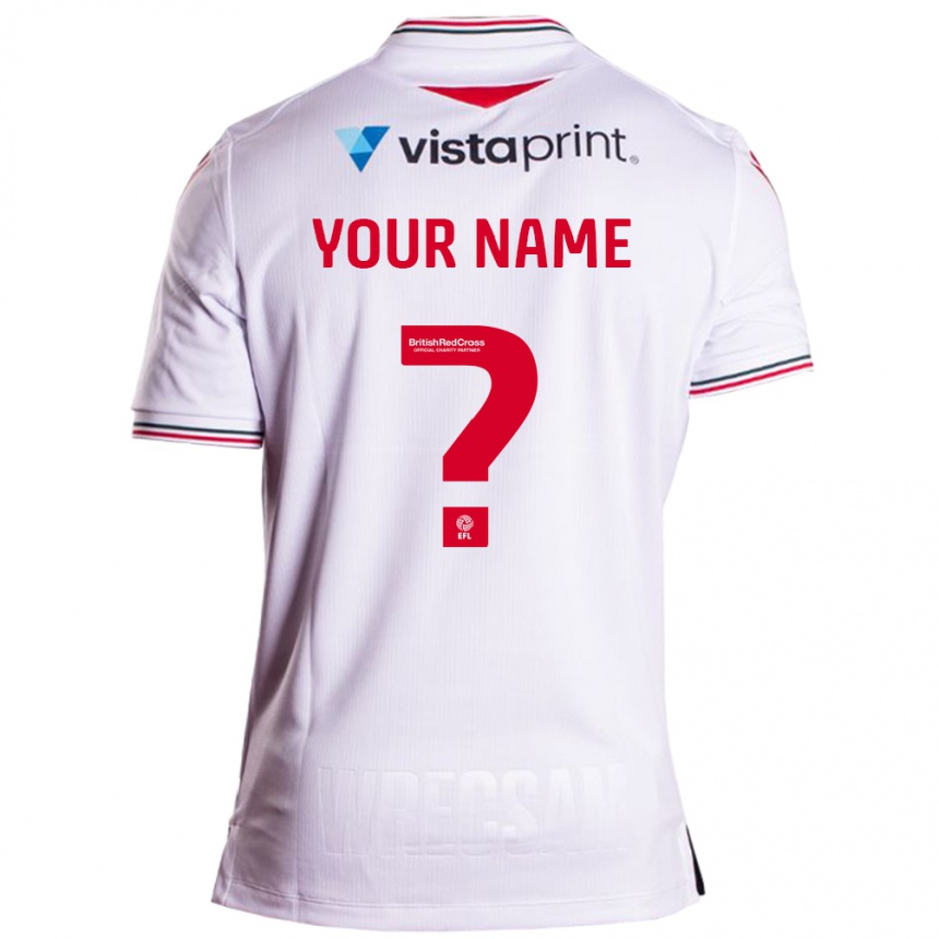 Niño Fútbol Camiseta Su Nombre #0 Blanco 2ª Equipación 2023/24 Perú