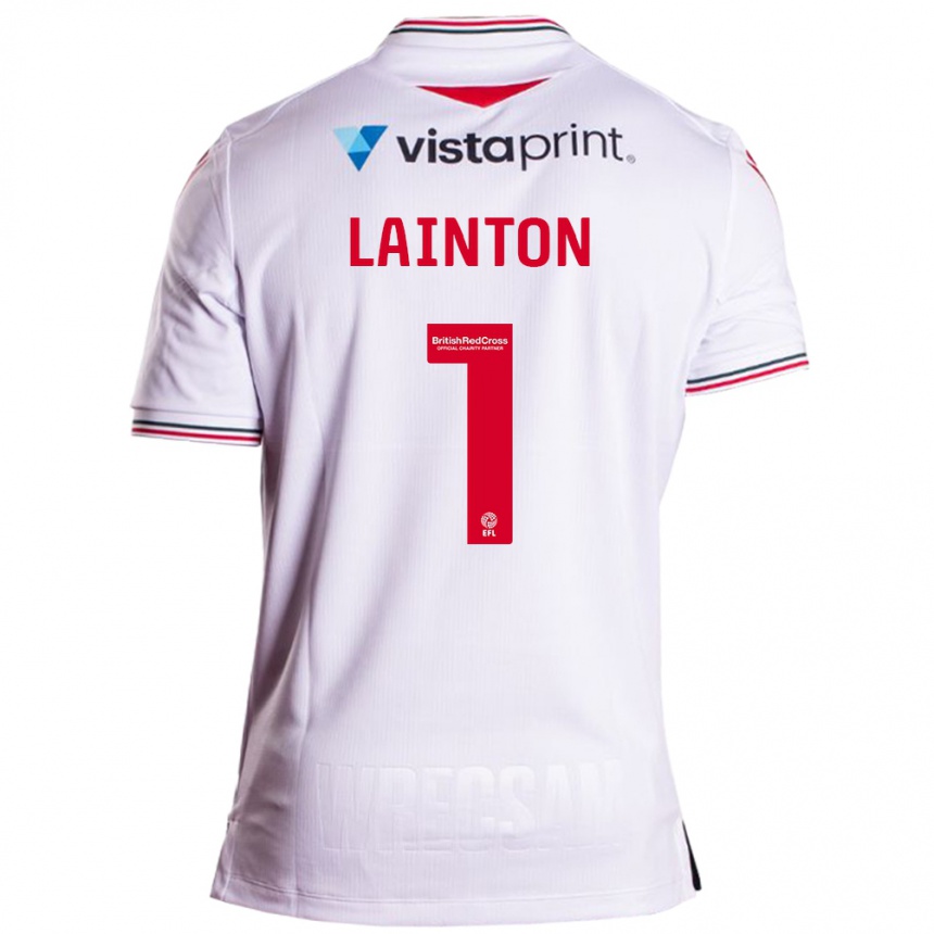 Niño Fútbol Camiseta Rob Lainton #1 Blanco 2ª Equipación 2023/24 Perú