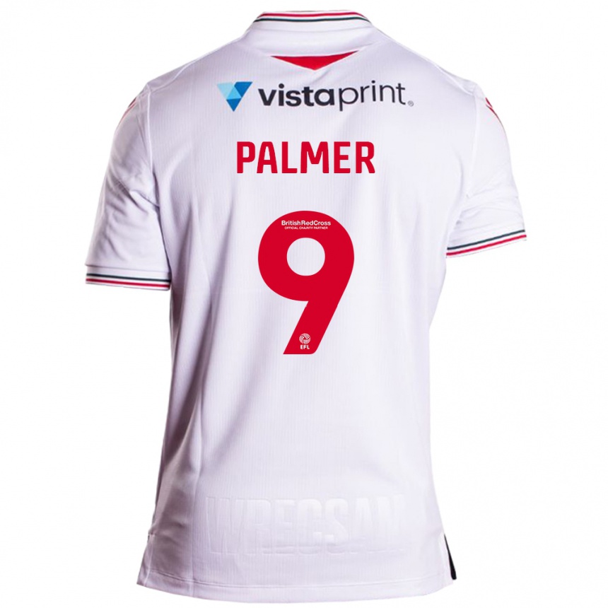 Niño Fútbol Camiseta Ollie Palmer #9 Blanco 2ª Equipación 2023/24 Perú