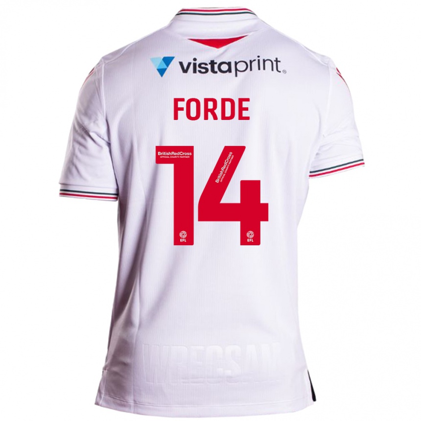 Niño Fútbol Camiseta Anthony Forde #14 Blanco 2ª Equipación 2023/24 Perú