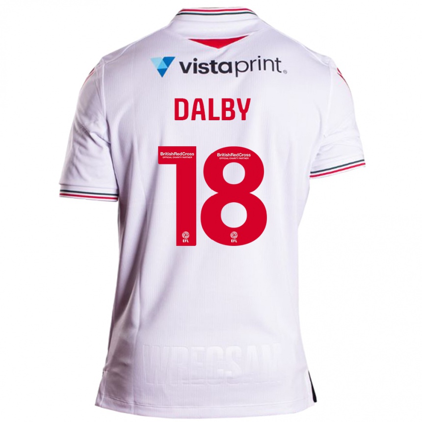 Niño Fútbol Camiseta Sam Dalby #18 Blanco 2ª Equipación 2023/24 Perú