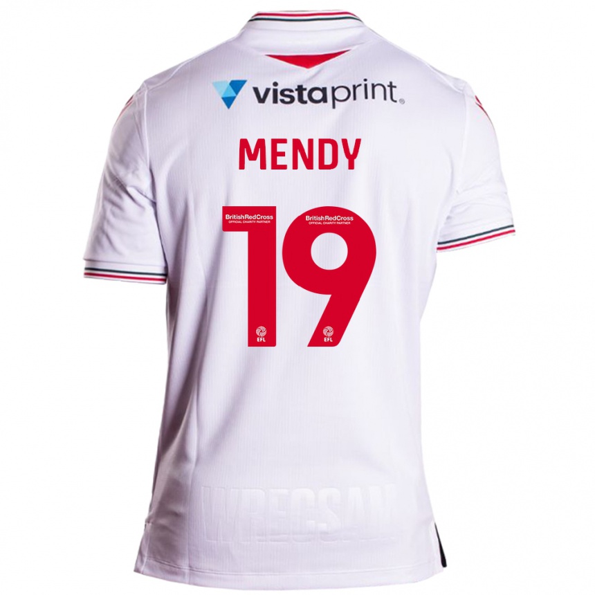 Niño Fútbol Camiseta Jacob Mendy #19 Blanco 2ª Equipación 2023/24 Perú