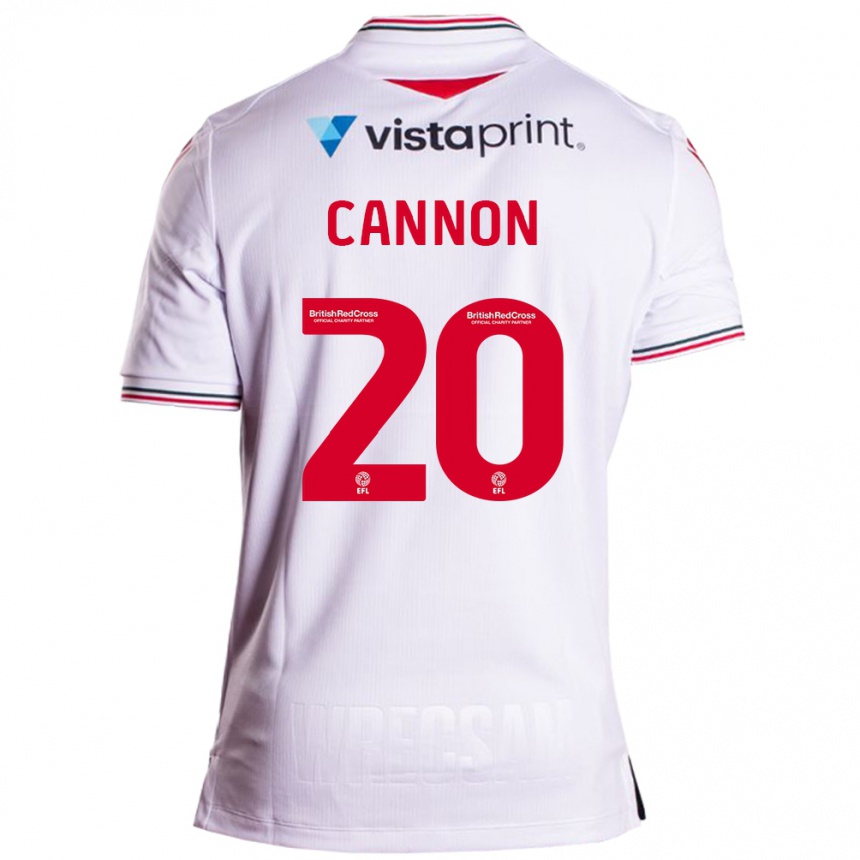 Niño Fútbol Camiseta Andy Cannon #20 Blanco 2ª Equipación 2023/24 Perú