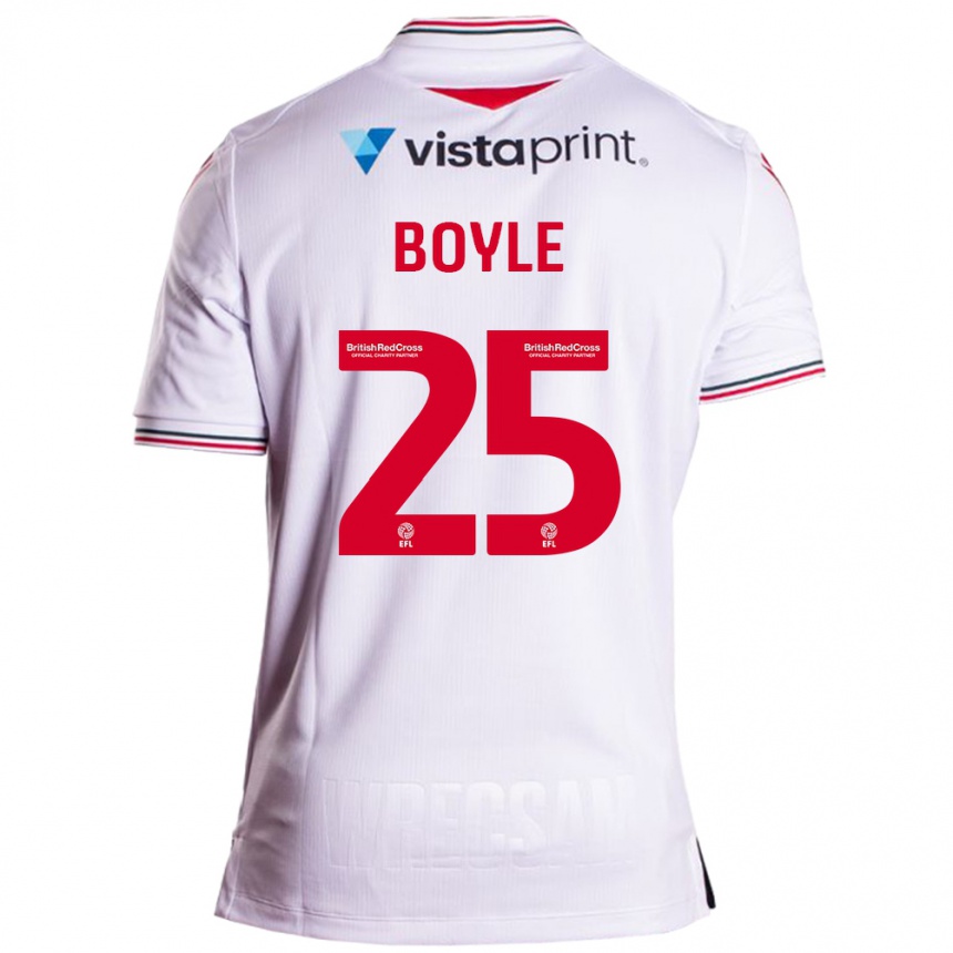 Niño Fútbol Camiseta Will Boyle #25 Blanco 2ª Equipación 2023/24 Perú